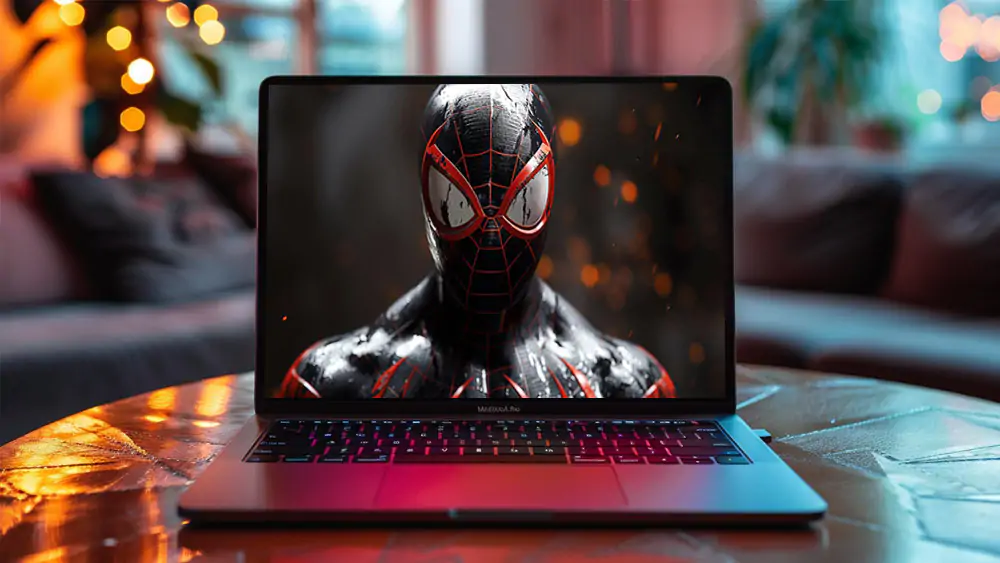 Fond d'écran Spiderman Miles Morales 4K HD pour PC Bureau mac portable mobile iPhone téléchargement gratuit arrière-plan ultraHD UHD