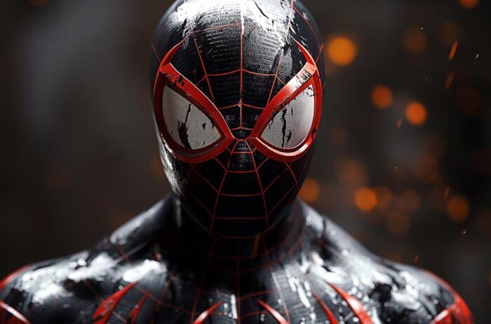 Fond d'écran Spiderman Miles Morales 4K HD pour PC Bureau mac portable mobile iPhone téléchargement gratuit arrière-plan ultraHD UHD