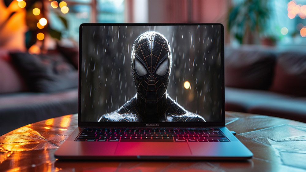 Fond d'écran Marvel Spiderman Costume Noir 4K HD Poster pour PC Bureau mac ordinateur portable mobile iPhone téléphone téléchargement gratuit arrière-plan ultraHD UHD