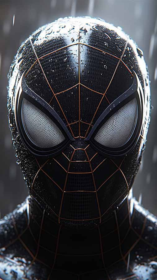 Fonds d'écran Marvel Spiderman Black Suit 4K HD Poster téléchargement gratuit Fond UltraHD pour téléphone Android et iPhone