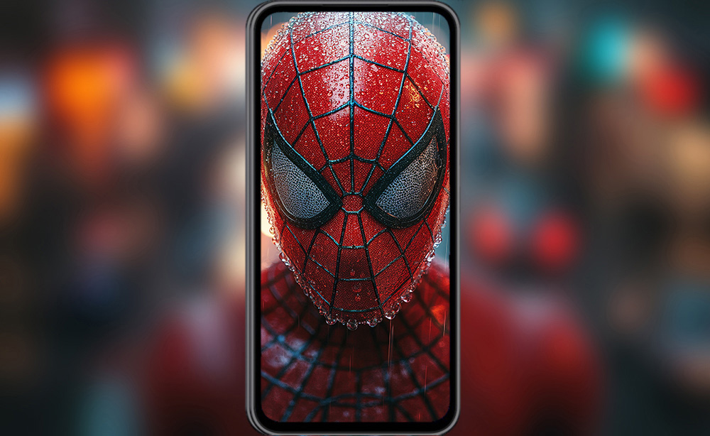 Fond d'écran Spiderman sous la pluie 4K HD pour PC Bureau mac portable mobile iPhone téléphone téléchargement gratuit arrière-plan ultraHD UHD