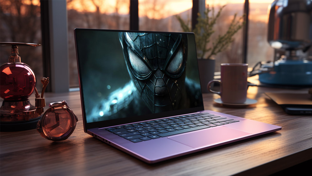 Fond d'écran Spiderman en Costume Noir Gros Plan 4K HD pour PC Bureau mac portable mobile iPhone téléchargement gratuit arrière-plan ultraHD UHD