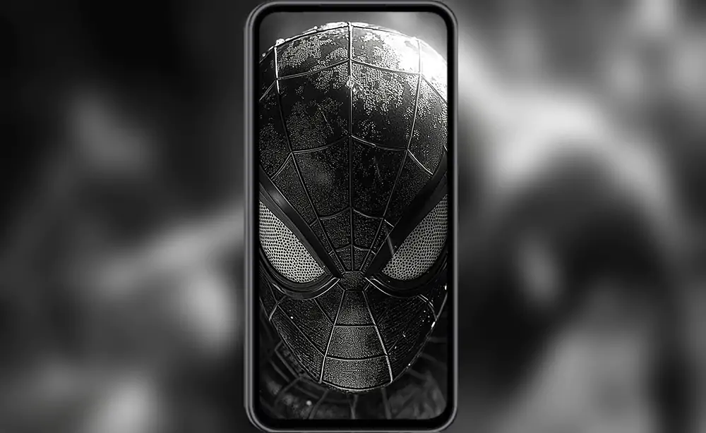 Spiderman Black and white wallpaper 4K HD Poster for PC Desktop mac laptop mobile iphone Phone free download background ultraHD UHD