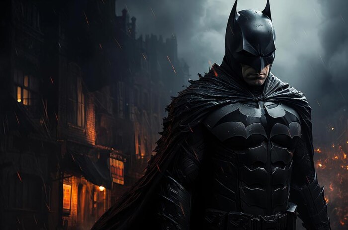 Fond d'écran Batman DC Comics 4K HD Poster pour PC Desktop Mac Laptop Mobile iPhone Phone téléchargement gratuit fond ultraHD UHD