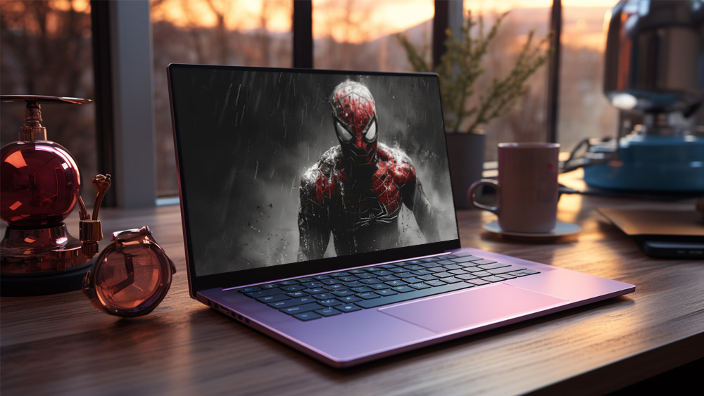 Fond d'écran peinture de Spiderman sous la pluie en 4K HD Poster pour PC Bureau mac portable mobile iPhone téléchargement gratuit arrière-plan ultraHD UHD