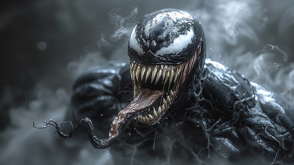 Fond d'écran Venom 4K HD Affiche pour PC Bureau mac portable mobile iPhone téléchargement gratuit arrière-plan ultraHD UHD
