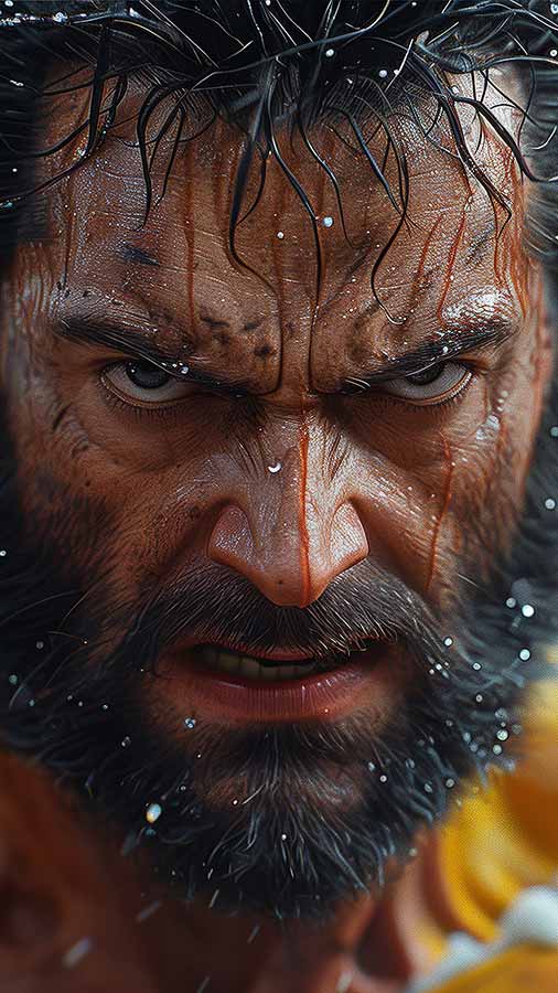 Fond d'écran X-Men Wolverine en gros plan 4K HD gratuit à télécharger en Ultra HD pour téléphones Android et iPhone
