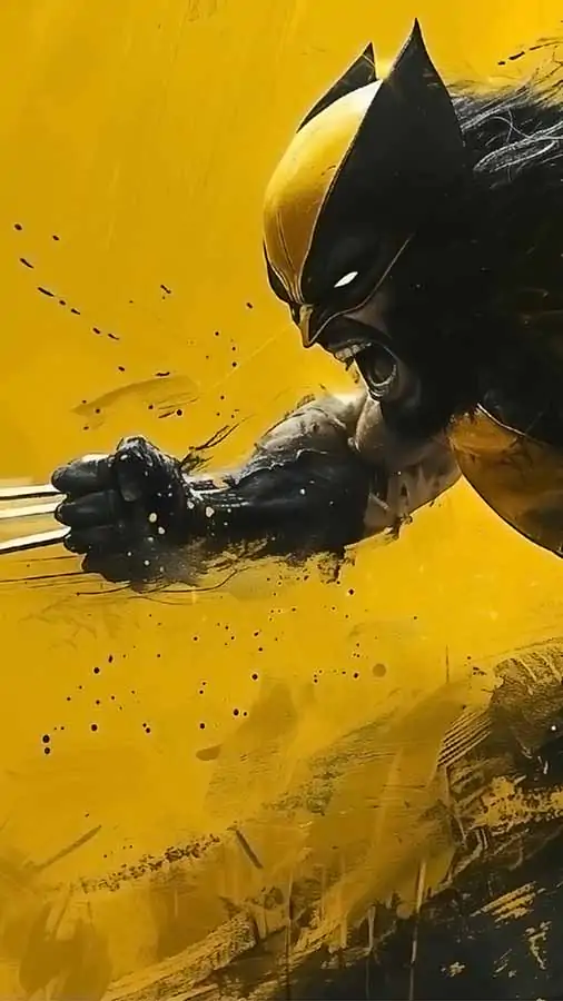 Fond d'écran artistique X-Men Wolverine HD 4K à télécharger gratuitement pour téléphones Android et iPhone