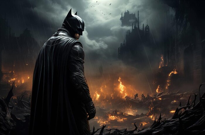 Fond d'écran Batman Le Chevalier Noir 4K HD pour PC Bureau mac portable mobile iPhone téléchargement gratuit arrière-plan ultraHD UHD