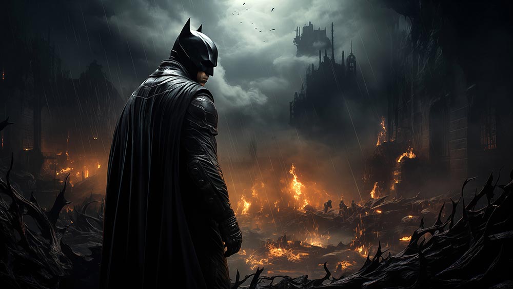 Fond d'écran Batman Le Chevalier Noir 4K HD pour PC Bureau mac portable mobile iPhone téléchargement gratuit arrière-plan ultraHD UHD