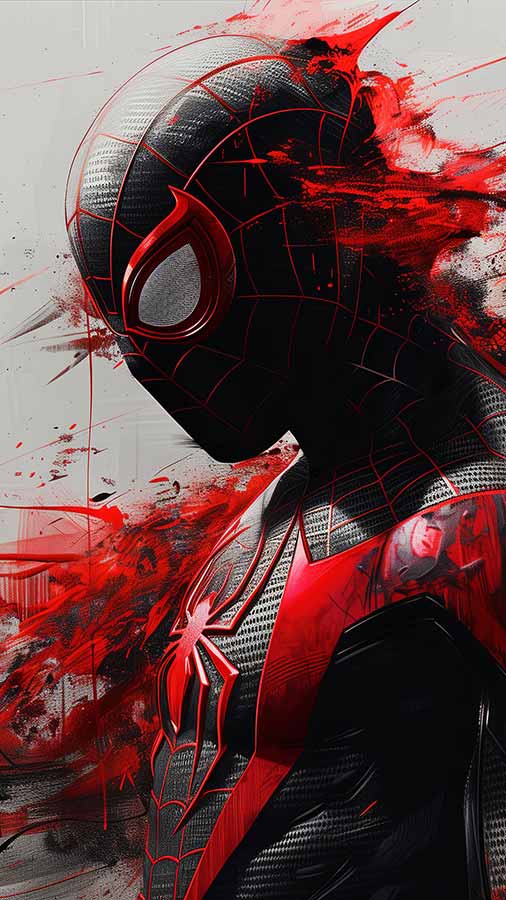 Fond d'écran Spiderman Peinture 4K HD téléchargement gratuit Ultra HD pour téléphone Android et iPhone
