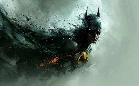 Fond d'écran Peinture Art Batman 4K HD Poster pour PC Bureau mac portable mobile iPhone téléchargement gratuit arrière-plan ultraHD UHD