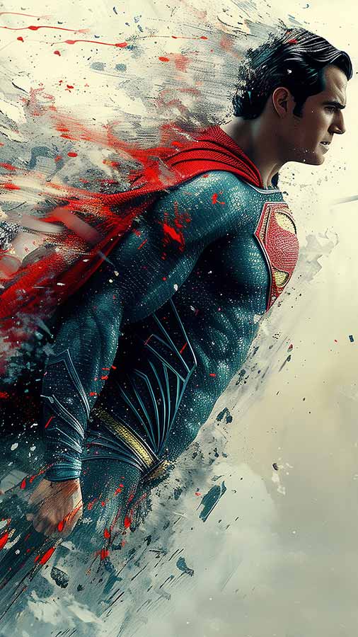 Fond d'écran artistique Superman en 4K HD gratuit à télécharger Ultra Haute Définition pour téléphones Android et iPhone