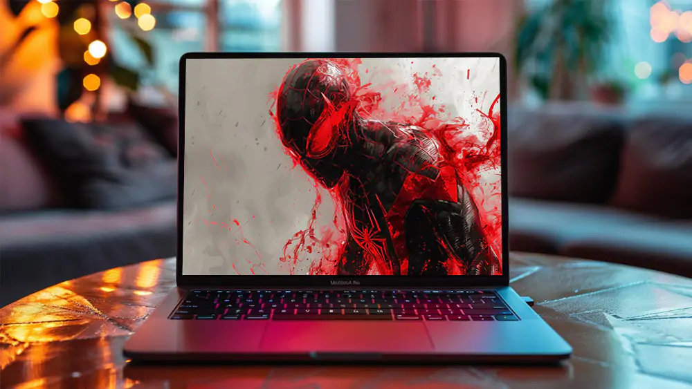 Fond d'écran fan art Spiderman peinture 4K HD pour PC Bureau mac portable mobile iPhone téléphone téléchargement gratuit arrière-plan ultraHD UHD