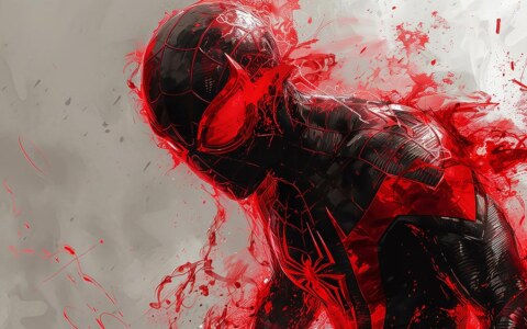 Painting Spiderman Fan Art wallpaper 4K HD Poster for PC Desktop mac laptop mobile iphone Phone free download background ultraHD UHD