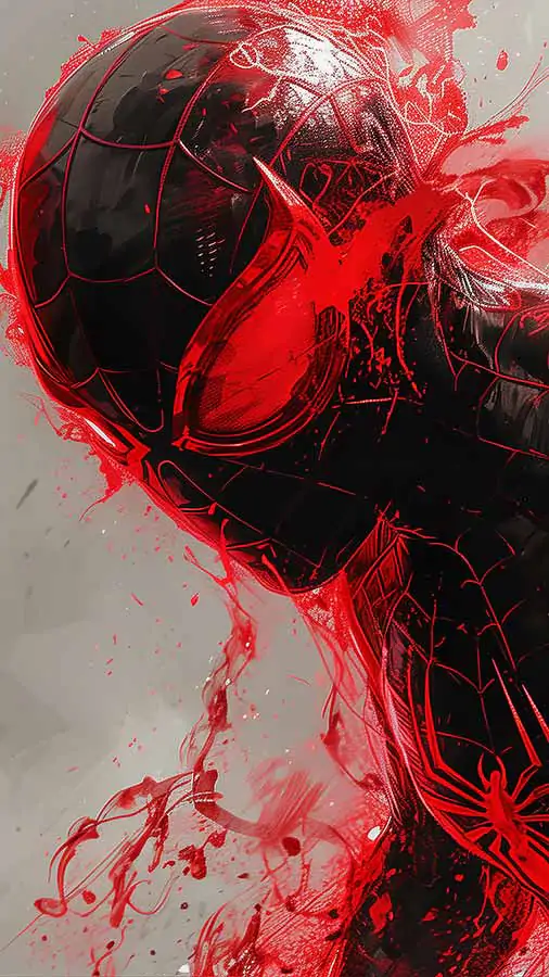 Fond d'écran peinture fan art Spider-Man 4K HD gratuit à télécharger en Ultra HD pour téléphone Android et iPhone