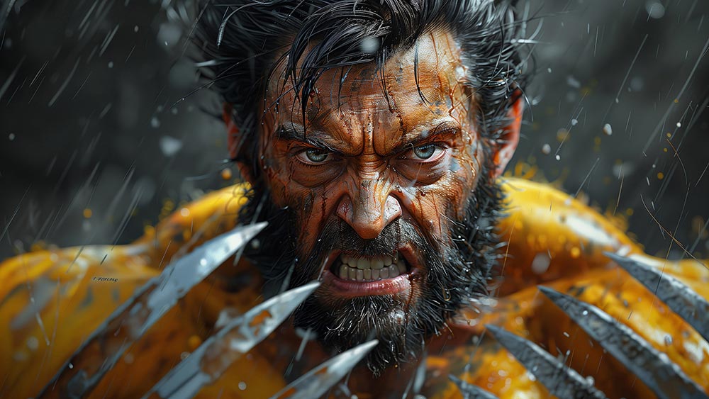 Wolverine gros plan Rage fond d'écran 4K HD pour PC de bureau Mac ordinateur portable mobile iPhone téléphone téléchargement gratuit fond ultraHD UHD