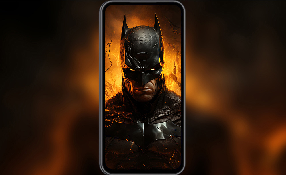 Batman en feu fond d'écran 4K HD Poster pour PC Desktop Mac ordinateur portable mobile iPhone Téléphone téléchargement gratuit fond ultraHD UHD