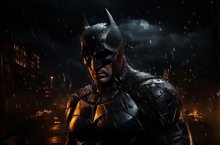 Batman DC comics fond d'écran nuit pluvieuse 4K HD Poster pour PC Desktop Mac ordinateur portable mobile iPhone Téléphone téléchargement gratuit fond ultraHD UHD