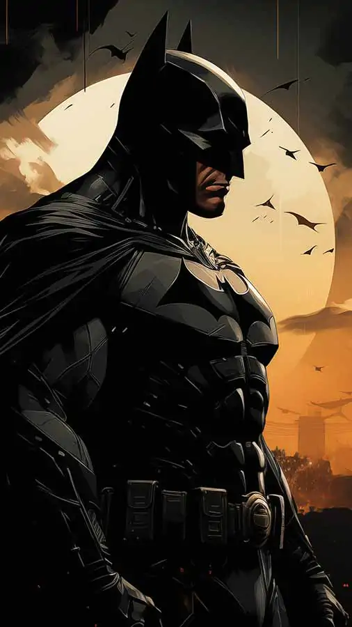 Fond d'écran Batman Lune en BD HD 4K gratuit à télécharger en UltraHD pour téléphone Android et iPhone