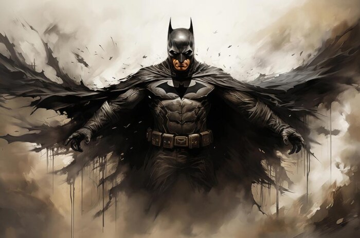 Batman DC Comic Art fond d'écran 4K HD pour PC de bureau Mac ordinateur portable mobile iPhone téléphone téléchargement gratuit fond ultraHD UHD