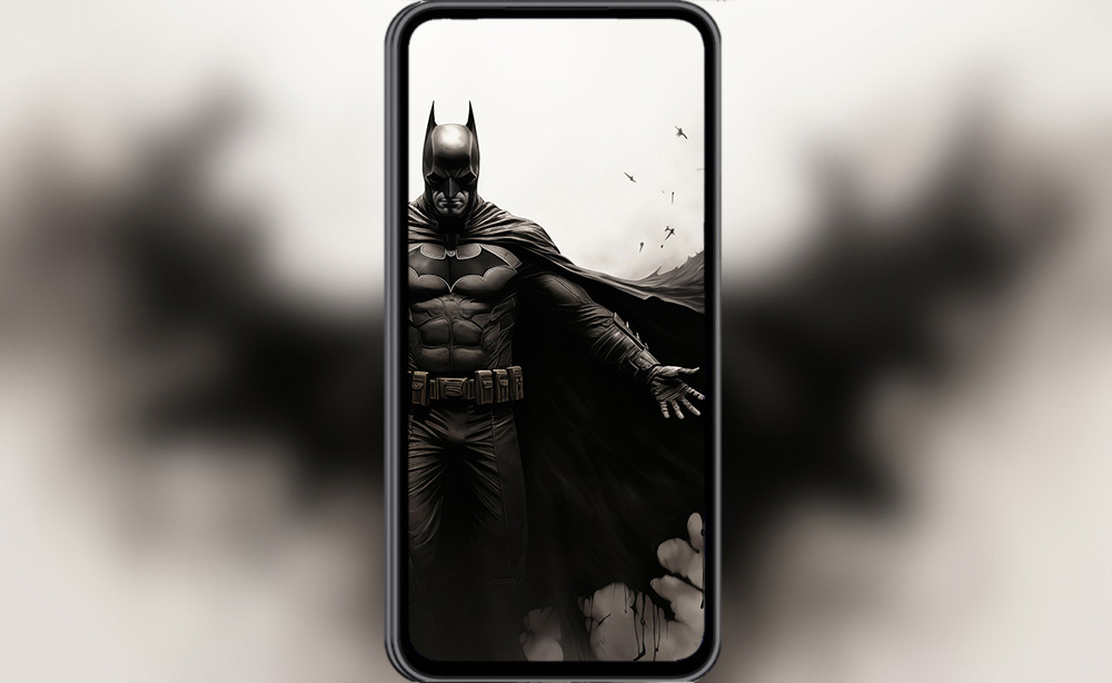 Batman black white DC comics Art wallpaper 4K HD Poster for PC Desktop mac laptop mobile iphone Phone free download background ultraHD UHD