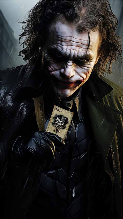 Fond d'écran Joker Carte 4K HD Affiche téléchargement gratuit Arrière-plan UltraHD pour téléphone Android et iPhone