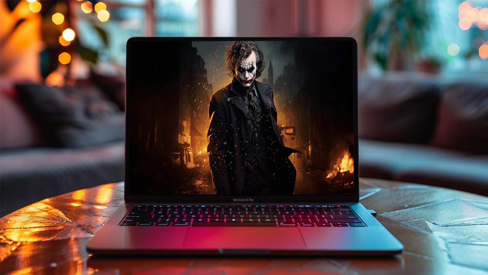 Joker dans Gotham City fond écran  DC 4K HD pour PC Desktop mac laptop mobile iphone Phone free download background ultraHD UHD