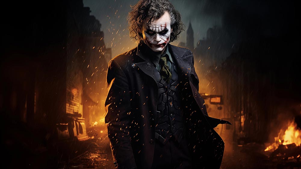 Joker dans Gotham City fond écran  DC 4K HD pour PC Desktop mac laptop mobile iphone Phone free download background ultraHD UHD