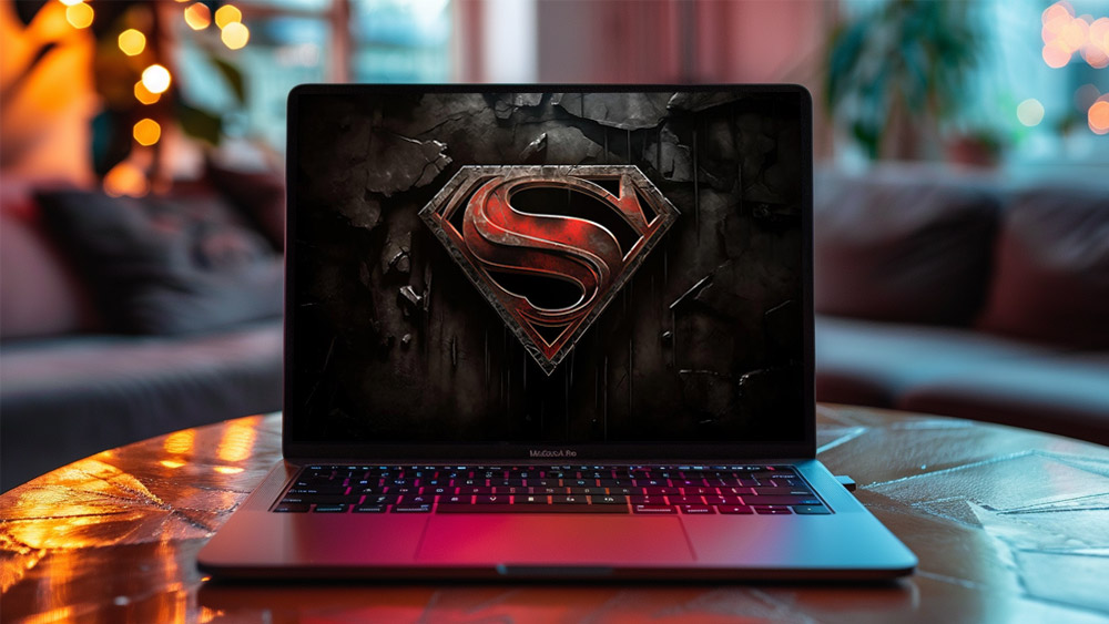 Fond d'écran logo Superman 4K HD pour PC Bureau mac portable mobile iPhone téléphone téléchargement gratuit arrière-plan ultraHD UHD