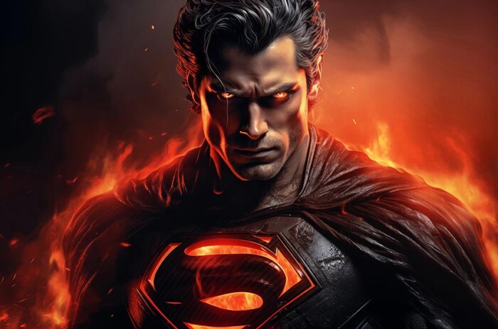 Fond d'écran artistique Superman en feu 4K HD pour PC ordinateur de bureau mac portable mobile iPhone téléphone téléchargement gratuit arrière-plan ultraHD UHD