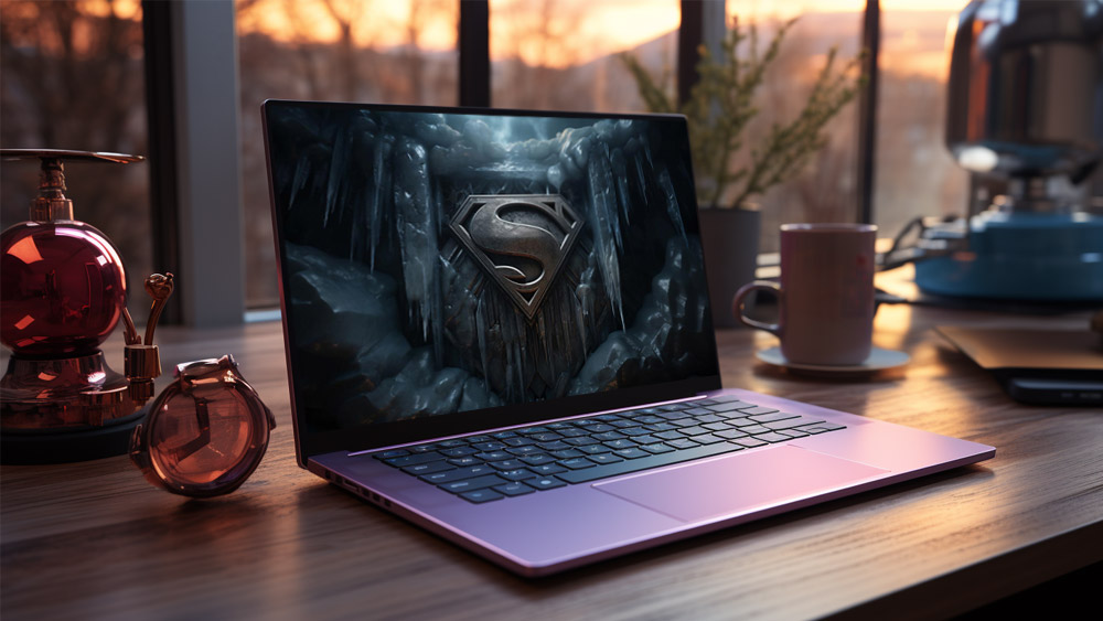 Fonds d'écran 4K HD de la Forteresse de Solitude de Superman avec la grotte de cristal - Poster pour PC, Desktop, Mac, ordinateur portable, mobile, iPhone - téléchargement gratuit d'arrière-plan ultraHD UHD