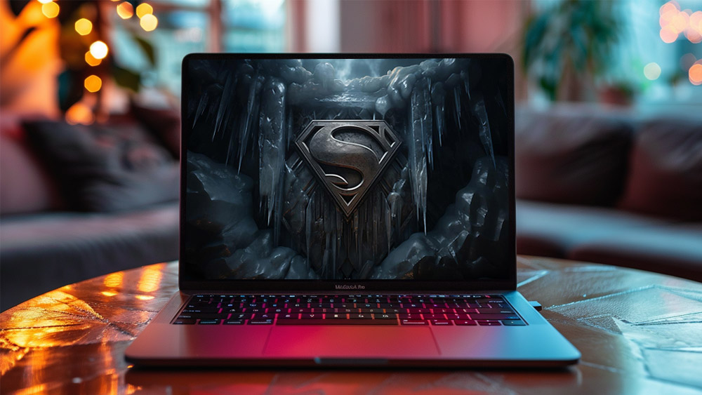 Fonds d'écran 4K HD de la Forteresse de Solitude de Superman avec la grotte de cristal - Poster pour PC, Desktop, Mac, ordinateur portable, mobile, iPhone - téléchargement gratuit d'arrière-plan ultraHD UHD