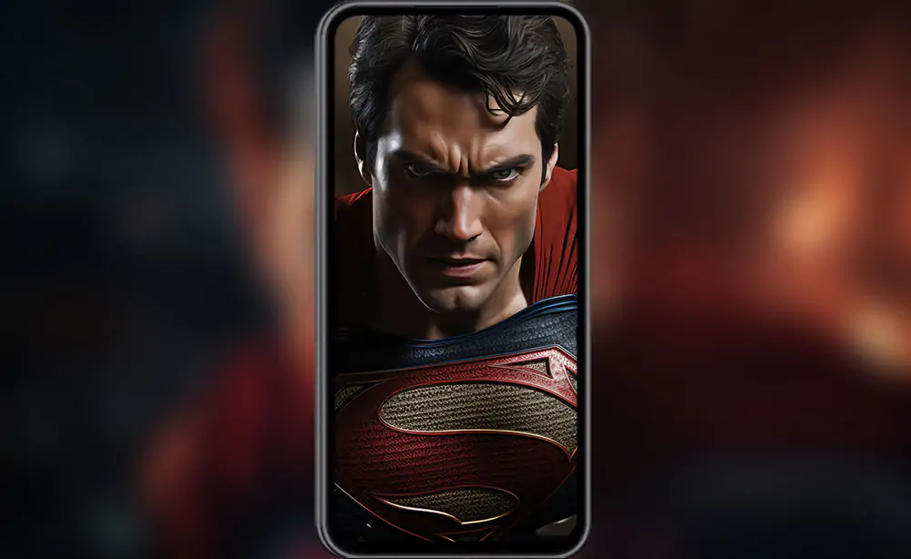 Fond d'écran Superman Brisant le Mur en 4K HD pour PC Bureau mac portable mobile iPhone téléchargement gratuit arrière-plan ultraHD UHD