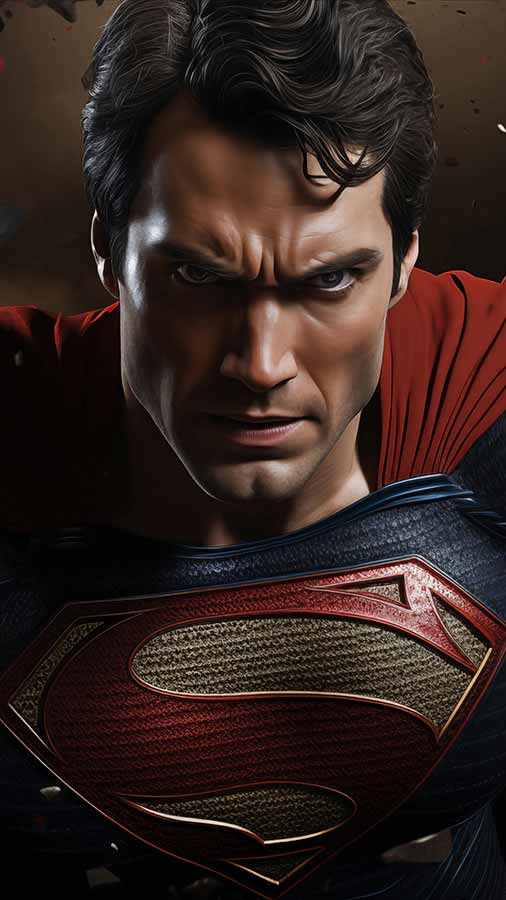 Fond d'écran Superman brisant le mur en 4K HD à télécharger gratuitement en ultra haute définition pour téléphones Android et iPhone