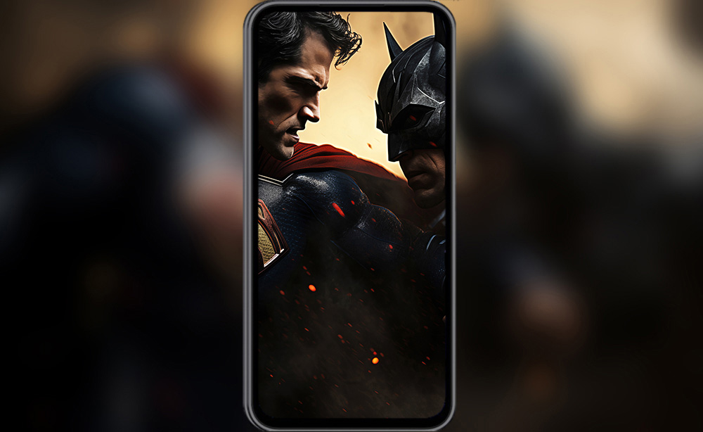 Fond d'écran fan art Batman contre Superman 4K HD Poster pour PC Bureau mac portable mobile iPhone téléchargement gratuit arrière-plan ultraHD UHD