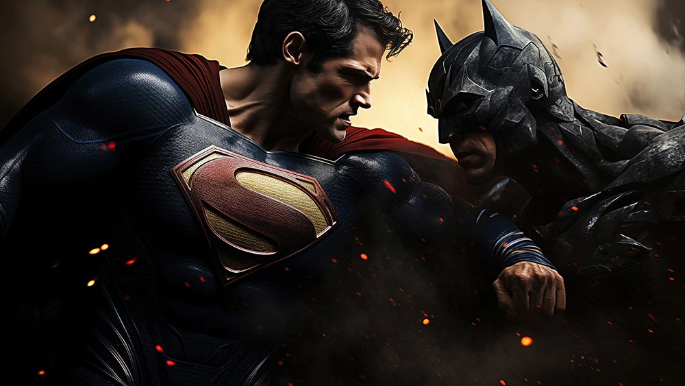 Fond d'écran fan art Batman contre Superman 4K HD Poster pour PC Bureau mac portable mobile iPhone téléchargement gratuit arrière-plan ultraHD UHD