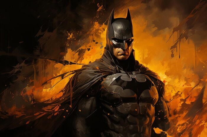 Fond d'écran d'illustration Batman 4K HD Poster pour PC Desktop Mac Laptop Mobile iPhone Phone téléchargement gratuit fond ultraHD UHD
