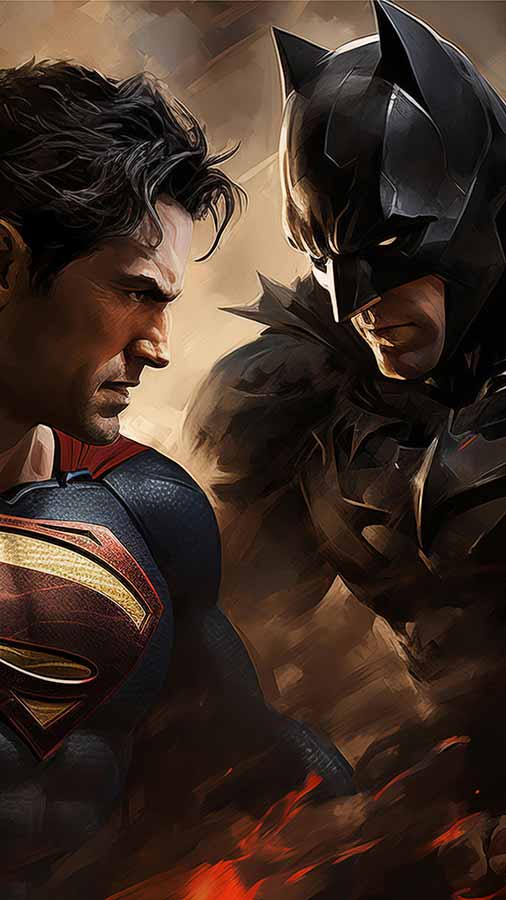Batman VS Superman Fond d'écran HD 4K Fond d'écran POSTER téléchargement gratuit UltraHD pour téléphone Android et iPhone