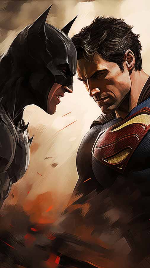 Fond d'écran Batman contre Superman HD 4K gratuit à télécharger Ultra HD pour téléphone Android et iPhone