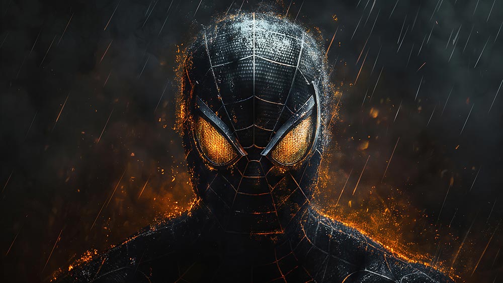 fond d'écran du masque iconique de spiderman en 4K HD Poster pour PC ordinateur mac portable mobile iPhone téléphone téléchargement gratuit arrière-plan ultraHD UHD