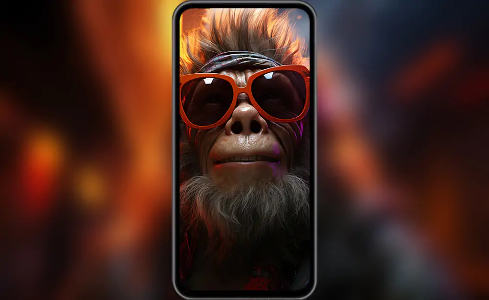 Fond d'écran Singe Cool 4K HD Poster pour PC Bureau mac portable mobile iPhone à télécharger gratuitement arrière-plan ultraHD UHD