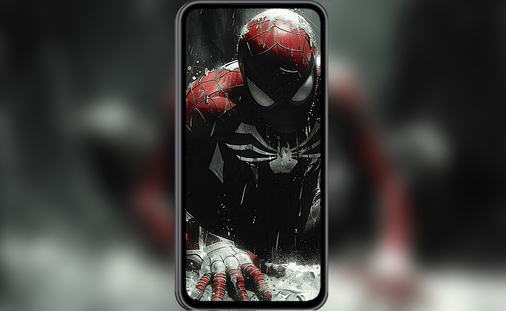 Fond d'écran Spiderman Nuit pluvieuse 4K HD Affiche pour PC Bureau mac portable mobile iPhone téléchargement gratuit arrière-plan ultraHD UHD