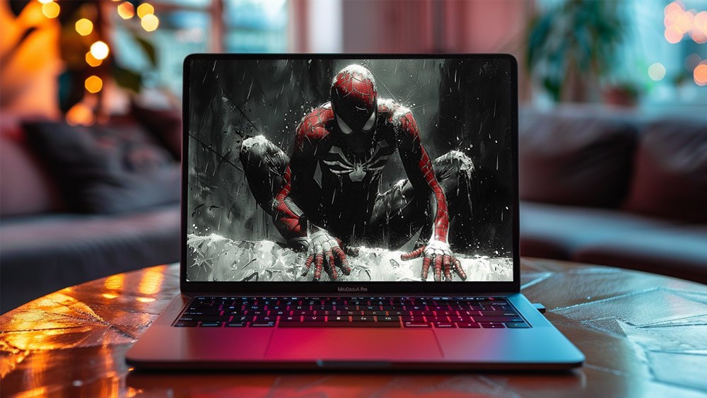 Fond d'écran Spiderman Nuit pluvieuse 4K HD Affiche pour PC Bureau mac portable mobile iPhone téléchargement gratuit arrière-plan ultraHD UHD