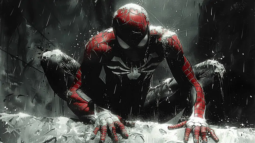 Spiderman Rainy night wallpaper 4K HD Poster for PC Desktop mac laptop mobile iphone Phone free download background ultraHD UHD