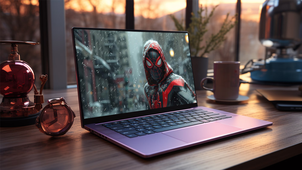 Fond d'écran Spiderman dans la neige 4K HD Poster pour PC Bureau mac portable mobile iphone téléphone téléchargement gratuit arrière-plan ultraHD UHD
