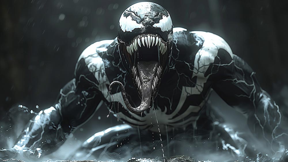 Fond d'écran Venom marvel 4K HD poster pour PC ordinateur de bureau mac portable mobile iPhone téléchargement gratuit arrière-plan ultraHD UHD