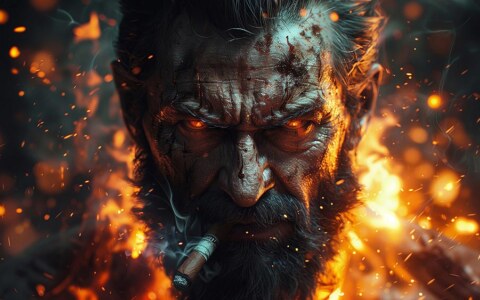 Wolverine Logan fumant un cigare fond d'écran 4K HD Poster pour PC Desktop Mac ordinateur portable mobile iPhone Téléphone téléchargement gratuit fond ultraHD UHD