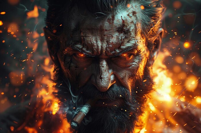 Wolverine Logan fumant un cigare fond d'écran 4K HD Poster pour PC Desktop Mac ordinateur portable mobile iPhone Téléphone téléchargement gratuit fond ultraHD UHD