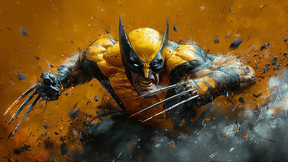 Fond d'écran Wolverine Fury 4K HD Affiche pour PC Bureau mac portable mobile iPhone téléchargement gratuit arrière-plan ultraHD UHD